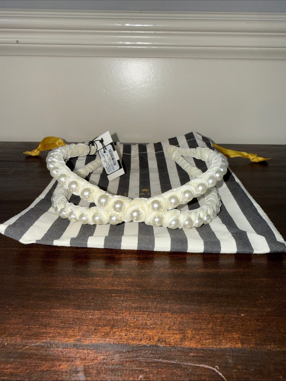 Lele Sadoughi Pearl Double Row Headband - Picture 2 of 4